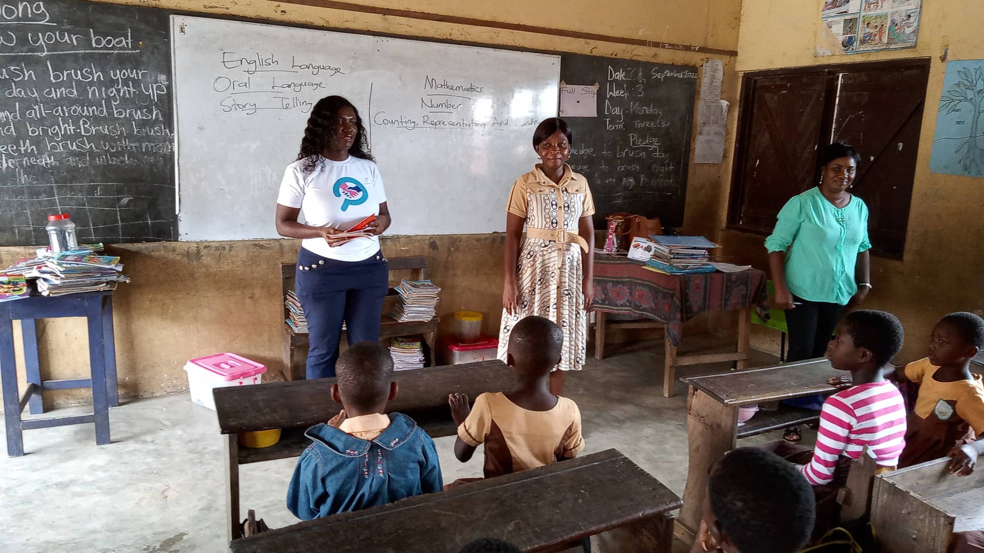 Teachers teaching in class